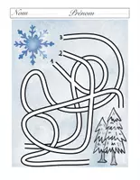 Aperçu - Feuilles d'exercices - Labyrinthes d’hiver – Activités à imprimer-Winter Mazes - Page 3