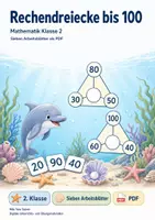 Vorschau - Arbeitsblätter - Rechendreiecke bis 100 | Mathematik Klasse 2 | 7 Arbeitsblätter als PDF - Deckblatt