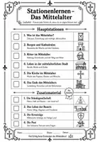 Vorschau - Arbeitsblätter - Stationenlernen Das Mittelalter – Klasse 5/6 | 6 Stationen + Zusatzmaterial | Geschichte Lernzirkel mit Lösungen - Seite 2