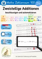 Vorschau - Unterrichtsreihen - Zweistellige Additionen sicher beschleunigen und automatisieren (± Lehrgang bis 100, Stufe 6c/8, ZE+ZE mit ZÜ) - Deckblatt