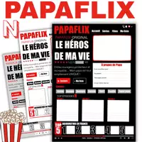 Aperçu - Jeux - Carte Papa Style Netflix PDF SUISSE CANADA FRANCE BELGIQUE - Page de couverture