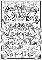 Aperçu - Feuilles d'exercices - Rituel du matin -Coloriage rentrée : phrases positives à imprimer - Page 1