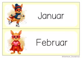 Vorschau - Anderer Materialtyp - Känguruklasse Tafelkalender Klassentier Känguru Superhelden - Seite 1