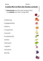 Vorschau - Arbeitsblätter - Wort im Wort - Obst und Gemüse - Freiarbeit - Seite 2