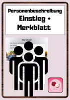 Vorschau - Arbeitsblätter - Personenbeschreibung Themeneinstieg und Merkblatt - Deckblatt