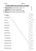 Vorschau - Arbeitsblätter - Wort im Wort - Farben finden - Freiarbeit - Seite 3