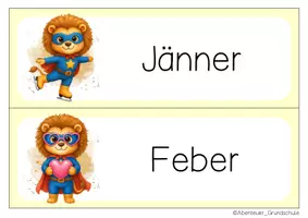 Vorschau - Anderer Materialtyp - Löwenklasse Tafelkalender Klassentier Löwe Superhelden - Seite 2