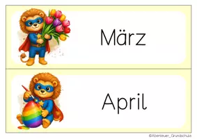 Vorschau - Anderer Materialtyp - Löwenklasse Tafelkalender Klassentier Löwe Superhelden - Seite 3