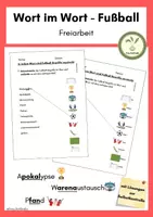 Vorschau - Arbeitsblätter - Wort im Wort - Fußball - Freiarbeit - Deckblatt