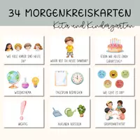 Vorschau - Bildkarten - Morgenkreis Karten Kita & Kindergarten - Deckblatt