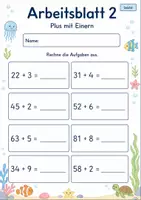 Vorschau - Arbeitsblätter - Rechenpäckchen Plus bis 100 | Mathematik Klasse 2 | 7 Arbeitsblätter als PDF - Seite 2
