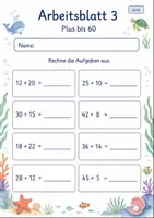 Vorschau - Arbeitsblätter - Rechenpäckchen Plus bis 100 | Mathematik Klasse 2 | 7 Arbeitsblätter als PDF - Seite 3