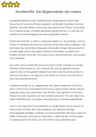 Vorschau - Arbeitsblätter - Leseverstehen Korallenriffe: Die Regenwälder der Meere🌊| Sachtext + Aufgaben + Lösungen | Klasse 5/6 (schwierig 4 Seiten) - Seite 1