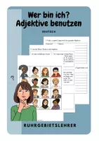 Vorschau - Arbeitsblätter - Adjektive benutzen - Wer bin ich? - Deckblatt
