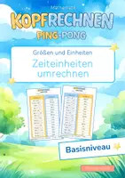 Vorschau - Arbeitsblätter - Zeiteinheiten umrechnen (Basisniveau *) | Training mit der Ping-Pong-Methode - Deckblatt