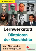 Vorschau - Arbeitsblätter - Lernwerkstatt Diktatoren der Geschichte | Caesar, Hitler, Stalin, Mao, Mussolini, Diktatur, Faschismus | Geschichte Sekundarstufe Klasse 7-10 Lösungen - Deckblatt