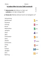 Vorschau - Arbeitsblätter - Wort im Wort - Zahlen finden - Freiarbeit - Seite 3