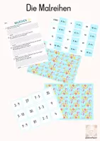 Vorschau - Arbeitsblätter - Malreihen Übungen und Arbeitsblatt - Deckblatt