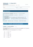 Vorschau - Arbeitsblätter - Mathematik Arbeitsblatt 5Kl LineareGleichungen - Seite 1