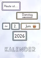 Vorschau - Bildkarten - Kalender Schule | Klassenkalender Set | Morgenkreis - Deckblatt