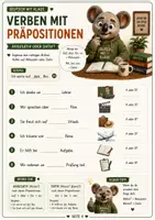 Vorschau - Arbeitsblätter - Deutsch mit Klaus – Verben mit Präpositionen / Die wichtigsten Verb-Präposition-Verbindungen einfach üben A2–B1 - Seite 3