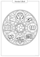 Vorschau - Arbeitsblätter - Fußball-Mandalas - Kreative Ausmalbilder für Fußballfans ⚽🏆 - Seite 1