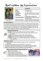 Vorschau - Stationenlernen - Kunst verstehen: Der Expressionismus | 2-seitiges Infoblatt zur Kunstepoche - Seite 1