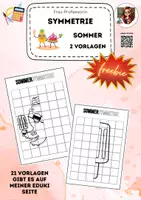 Vorschau - Arbeitsblätter - FREEBIE Symmetrie Sommer - Deckblatt