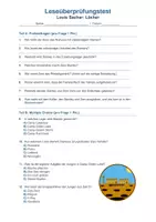 Vorschau - Test - Leseüberprüfungstest zu Louis Sachar - Löcher - Seite 1