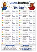 Vorschau - Mal- und Bastelvorlagen - 🗣️ Sprechstück „67 (six seven)“ – Texte vortragen & argumentieren | Klasse 1–4 | Farbe & SW - Seite 1