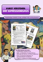 Vorschau - Stationenlernen - Kunst verstehen: Der Expressionismus | 2-seitiges Infoblatt zur Kunstepoche - Deckblatt