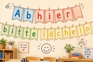 Vorschau - Anderer Materialtyp - Aushang Lächeln Wimpel zum Lächeln - Deckblatt