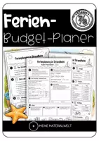 Vorschau - Arbeitsblätter - Ferien-Budget-Planer für Klasse 7/8 – alltagsnahe Mathematik zum Schuljahresende und für Vertretungsstunden - Deckblatt