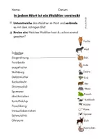 Vorschau - Arbeitsblätter - Wort im Wort - Waldtiere finden - Freiarbeit - Seite 2