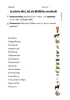 Vorschau - Arbeitsblätter - Wort im Wort - Waldtiere finden - Freiarbeit - Seite 3