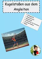 Vorschau - Arbeitsblätter - Kugelstoßen aus dem Angleiten – das Komplettpaket für Klasse 9: Technik verstehen, Fehler erkennen, Weite steigern (inkl. Musterlösung) - Deckblatt