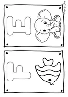Vorschau - Arbeitsblätter - Buchstaben Karten ausmalen mit Tiere - Seite 3
