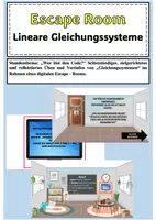 Vorschau - Stundenentwürfe - Digitales Escape Room - Lineare Gleichungsyssteme (Interaktive PDF) - Deckblatt