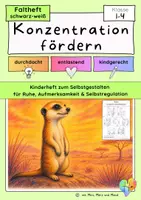 Vorschau - Unterrichtsreihen - Bewegung und Entspannung Klasse 1 bis 4 | Konzentration Aufmerksamkeit Selbstregulation Arbeitsruhe · Faltheft Kopiervorlage - Deckblatt