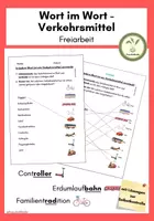 Vorschau - Arbeitsblätter - Wort im Wort - Verkehrsmittel - Verkehr - Freiarbeit - Deckblatt