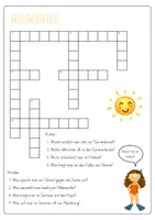 Vorschau - Arbeitsblätter - Sommer-Kreuzworträtsel - Freebie - Seite 1