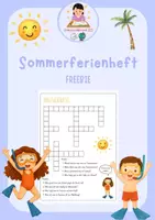 Vorschau - Arbeitsblätter - Sommer-Kreuzworträtsel - Freebie - Deckblatt