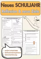 Vorschau - Arbeitsblätter - Neues Schuljahr – Reflexion & Ziele | Kennenlernen, Motivation & Selbstreflexion - Deckblatt