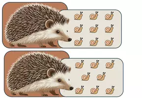 Vorschau - Stationenlernen - Zahlen bis 10 lernen: Igel & Schnecken zählen | Mengen zuordnen & Strichlisten | Mathe Klasse 1 - Seite 2