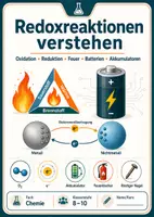 Vorschau - Arbeitsblätter - Redoxreaktionen verstehen: Oxidation, Verbrennung, Batterien und Akkumulatoren - Deckblatt