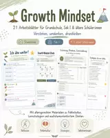 Vorschau - Arbeitsblätter - Growth Mindset Materialpaket – 21 Arbeitsblätter zu Fehlerkultur, Lernstrategien & Selbstvertrauen - Deckblatt