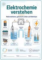 Vorschau - Arbeitsblätter - Elektrochemie verstehen: Redoxreaktionen, galvanische Zellen und Elektrolyse - Deckblatt