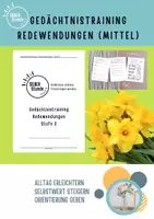 Vorschau - Arbeitsblätter - Gedächtnistraining Senioren Sprichwörter mittelschwer Gehirnjogging - Deckblatt