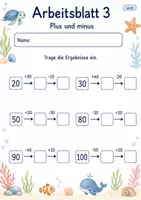 Vorschau - Arbeitsblätter - Rechnen in Schritten bis 100 | Mathematik Klasse 2 | 7 Arbeitsblätter als PDF - Seite 3