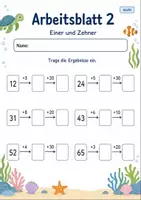 Vorschau - Arbeitsblätter - Addieren in Schritten bis 100 | Mathematik Klasse 2 | 7 Arbeitsblätter als PDF - Seite 2